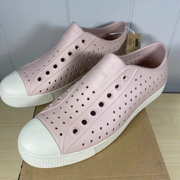 NEW IN BOX Native Jefferson Sugarlite Mens 11 Chameleon Pink Bone White Shoes - Picture 10 of 11